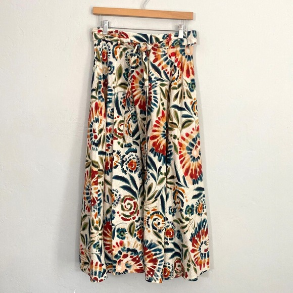 Stella Forest Dresses & Skirts - Stella Forest Midi Skirt Waist Size 28 Small Multicolor Floral Tie Dye Cotton